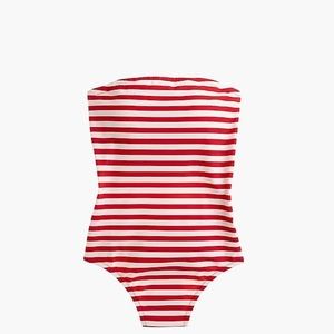 J. Crew Stripe Cross Back One-Piece Swimsuit